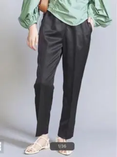 BEAUTY&YOUTH UNITED ARROWS　キュプラ混　光沢パンツ