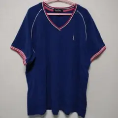 【美品】EAST BOY レディース 青 Vネック 半袖Tシャツ　綿１００％