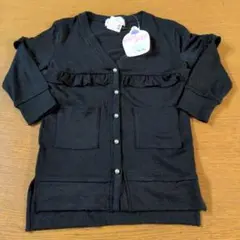 W☆新品☆gaya girl☆７分丈カーディガン☆110cm☆ブラック☆女の子用
