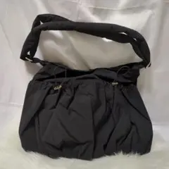 ショルダーバッグ ブラック ドロスト カジュアル シンプル