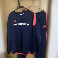 New Balance 長袖シャツとパンツセット ネイビー/ピンク　ジャージ