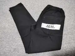 SLAPSLIPストレッチパンツ150黒美品ストレートスキニー子供用長ズボン