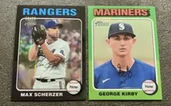 topps heritage chrome シリアル　2枚セット