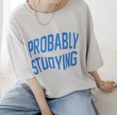美品　DISCOAT Enlude カレッジロゴドロストTシャツ　サイズF