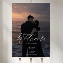レタッチ無料 結婚式 ウェルカムボード パネル ウェルカムスペース ボード