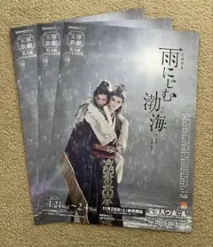 宝塚歌劇　チラシ　月組　礼華はる　雨にじむ潮海　宝塚バウホール