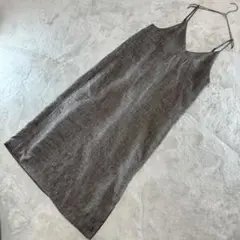 Rosso キャミソールワンピース フリーサイズ グレー スリッドあり ✨美品✨