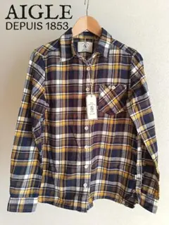【新品未使用】AIGLE エイグル フランネル チェックシャツ レディースS
