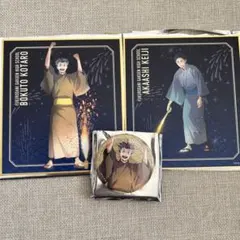 ハイキュー‼︎ 秋祭り ミニ色紙 缶バッジ 梟谷高校　木兎　赤葦