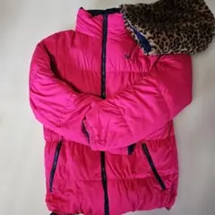 【美品】ROXY ダウンジャケット ピンク　ネイビー　リバーシブル　帽子付きのサムネイル