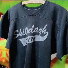 USA古着90sサッカー両面プリントTシャツフェードブラックシングル 