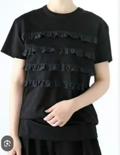 ボーダーズアットバルコニー 2.3万円 パフスリーブ Tシャツ 洗える 黒