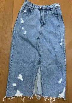 ダメージ加工 デニムタイトスカート　GYDA ZARA d.i.a.