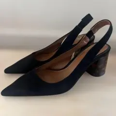 ZARA ブラック スリングバックパンプス　37