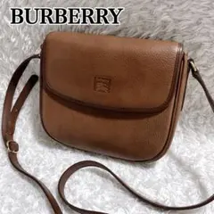BURBERRY ショルダーバッグ ノバチェック レザー　ホースロゴ　ブラウン