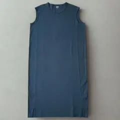 【新品未使用】UNIQLO U ノースリーブワンピース M カーキ ベルト付