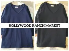 ハリウッドランチマーケット カットソー 2枚セット ネイビー ブラック 2M