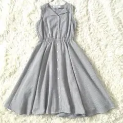 SPIRALGIRL ストライプ シャツワンピース ノースリーブ 夏