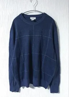 DOCKERS ドッカーズ ウィンドウペン ライトニットセーター ネイビー 美品