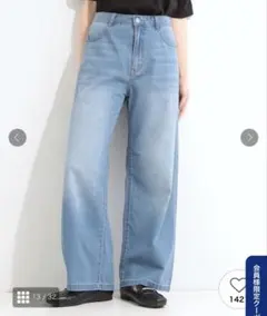 【接触冷感】ライトオンスデニムワイドパンツのサムネイル