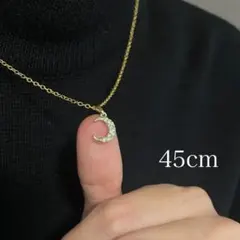 高品質　ムーンネックレス　月　ゴールド　メンズ　ジルコニア　ペアネックレス