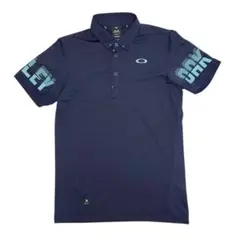 サイズM★OAKLEY★ 半袖ポロシャツ 紺 ネイビー ゴルフウェア T3256