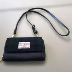 Harris Tweed ショルダーバッグ ダークブルー/グリーンのサムネイル