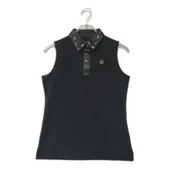 【新品タグ付き】St ANDREWS ノースリーブポロシャツ M 黒のサムネイル