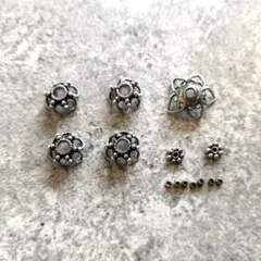 7個セット【掘り出し物】 フラワーキャップ 花座 ビーズキャップ カシメ玉