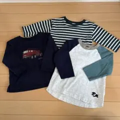 petit main プティマイン 90 長袖Tシャツ 3点セット 男の子