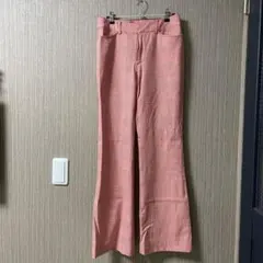 【¥499均一】赤ピンク チェック柄 フレアパンツ