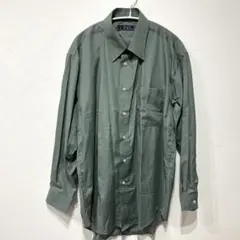 Karugamo 長袖シャツ メンズ　グリーン　カーキ　ワイシャツ