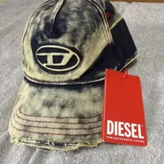 DIESEL ダメージ加工デニムキャップ 新品タグ付き