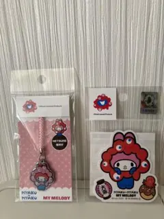 【monchan様専用】万博 マイメロ×ミャクミャクキーホルダーステッカー他2点