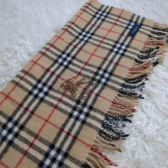 BURBERRY ウール ノバチェック マフラー65cm×120cm ホースロゴ