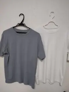 GU ドライポンチクルーネックT Sサイズ&無印良品 クルーネックT M ブルー