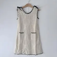 Bebe Organic アイボリー ノースリーブワンピース