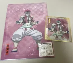 アニプレくじ　クリアファイル 獪岳　猗窩座 クリア色紙