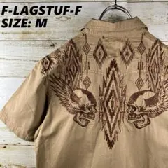 ✨FLAGSTUFF✨シャツ 半袖 チマヨ 胸ポケット ブラウンのサムネイル