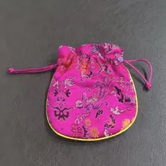チャイナ柄 巾着ポーチ