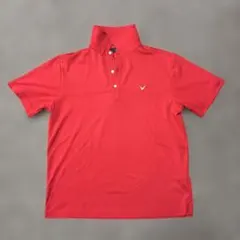 キャロウェイ　ゴルフウェア 半袖ポロシャツ　速乾　レッド　メンズLL