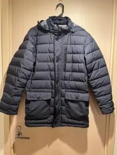 CROCODILE フード付きダークブルー ダウンジャケット