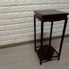 中国　花台　飾り台　サイドテーブル　木製　唐木