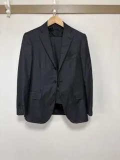 BEAMS HEART メンズチェックスーツ 3ピース ネイビー 46 おしゃれ