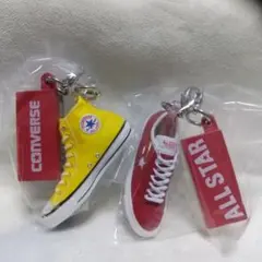 CONVERSE コンバース めじるしアクセサリー イエロー レッド ガチャ