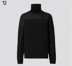 ユニクロ　＋J エクストラファインメリノ　タートルネックセーター　黒S未使用