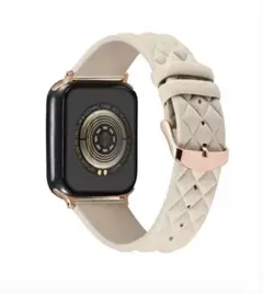 Apple Watch クリーム色レザー バンド かわいい　 38/40/41