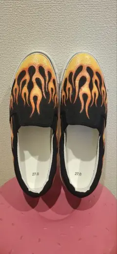 ファイヤーフレイム柄スリッポン 27.0cm