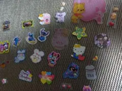 レトロシール　おはじきシール　フレークシール　ぷくぷくシール　ディズニーシール