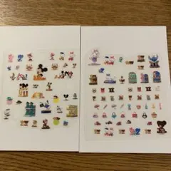 ディズニーキャラクター スイーツシール 2シートセット